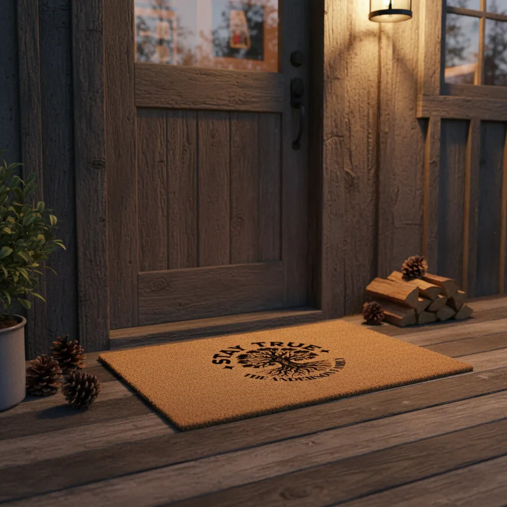 Stay True Personalized Family Tree Doormat