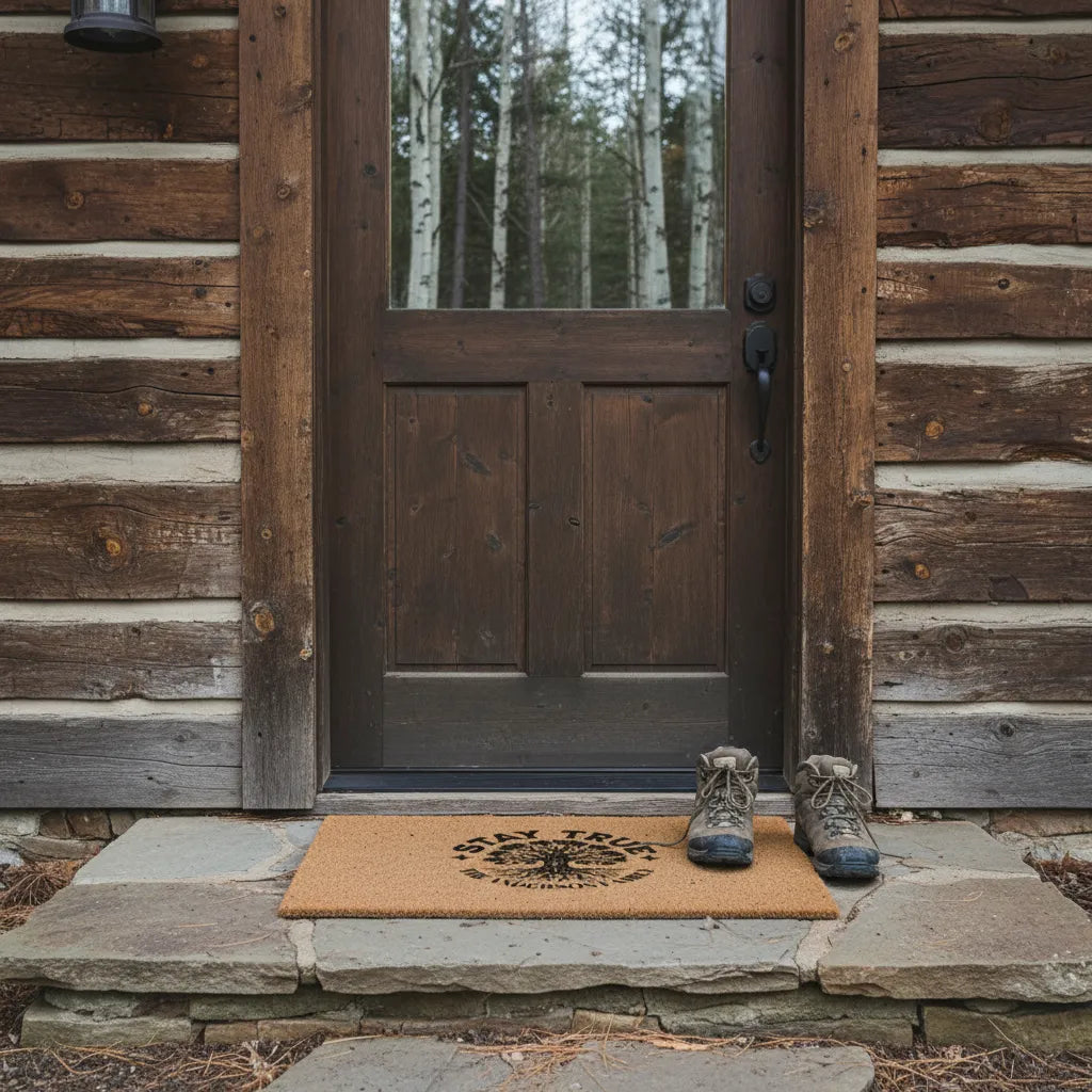 Stay True Personalized Family Tree Doormat