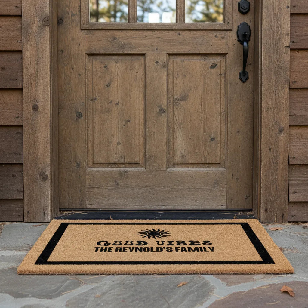 Good Vibes Personalized Sun Doormat