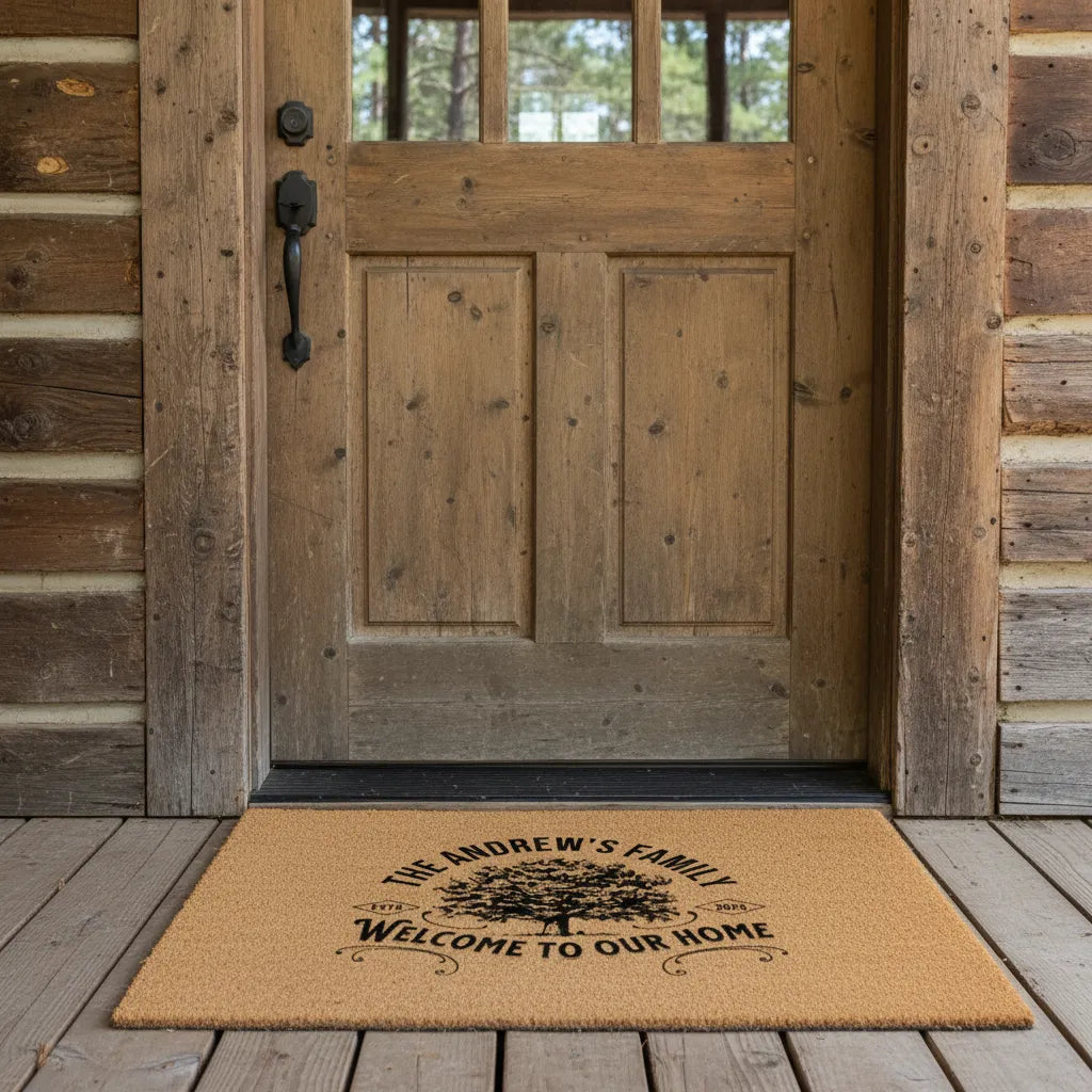 Welcome to Our Home Personalized Family Tree Doormat