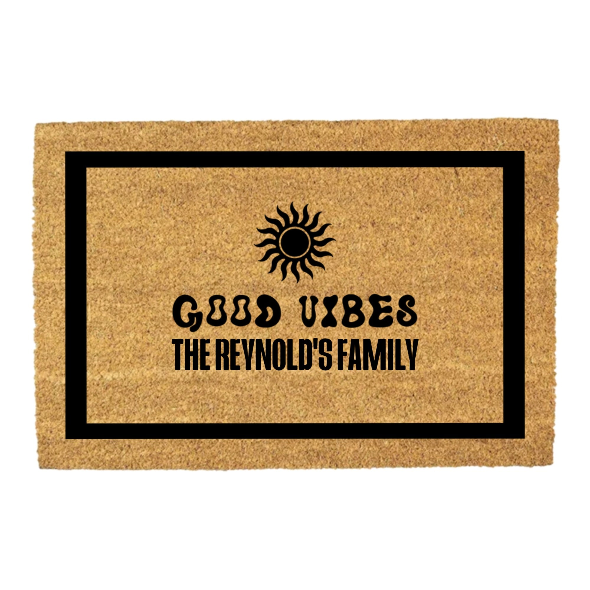 Good Vibes Personalized Sun Doormat