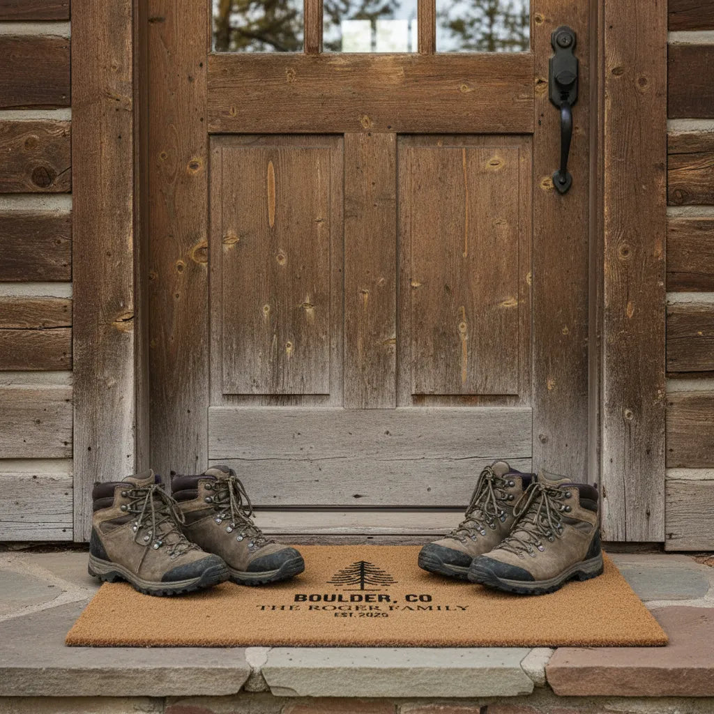 Personalized Pine Tree Doormat