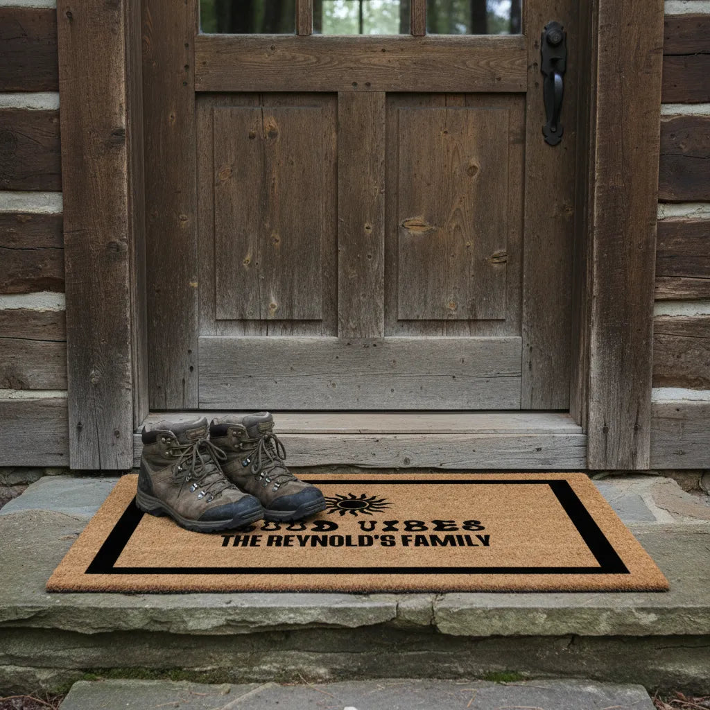 Good Vibes Personalized Sun Doormat