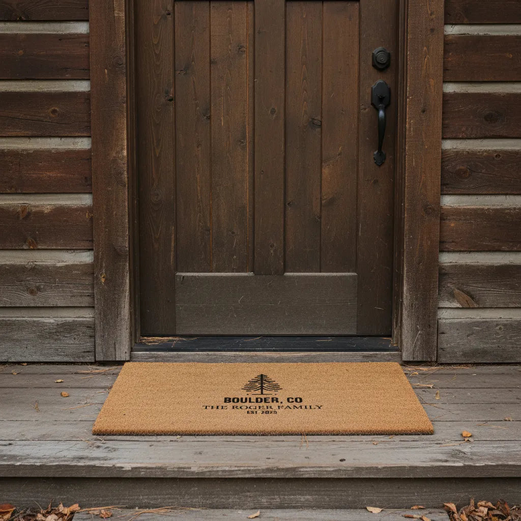 Personalized Pine Tree Doormat