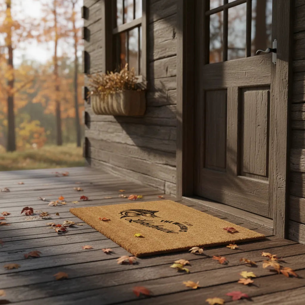 Lakehouse Personalized Fishing Doormat