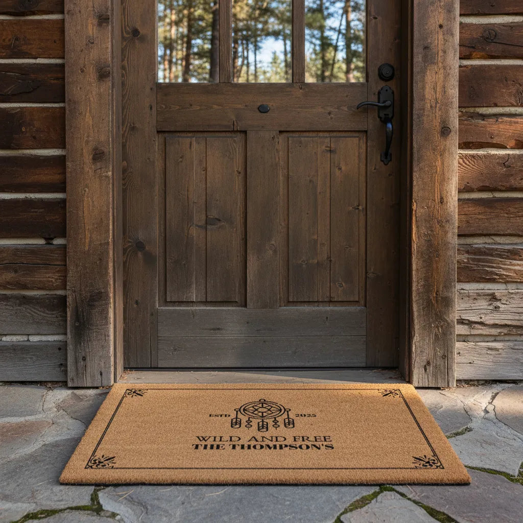 Wild & Free Personalized Dreamcatcher Doormat
