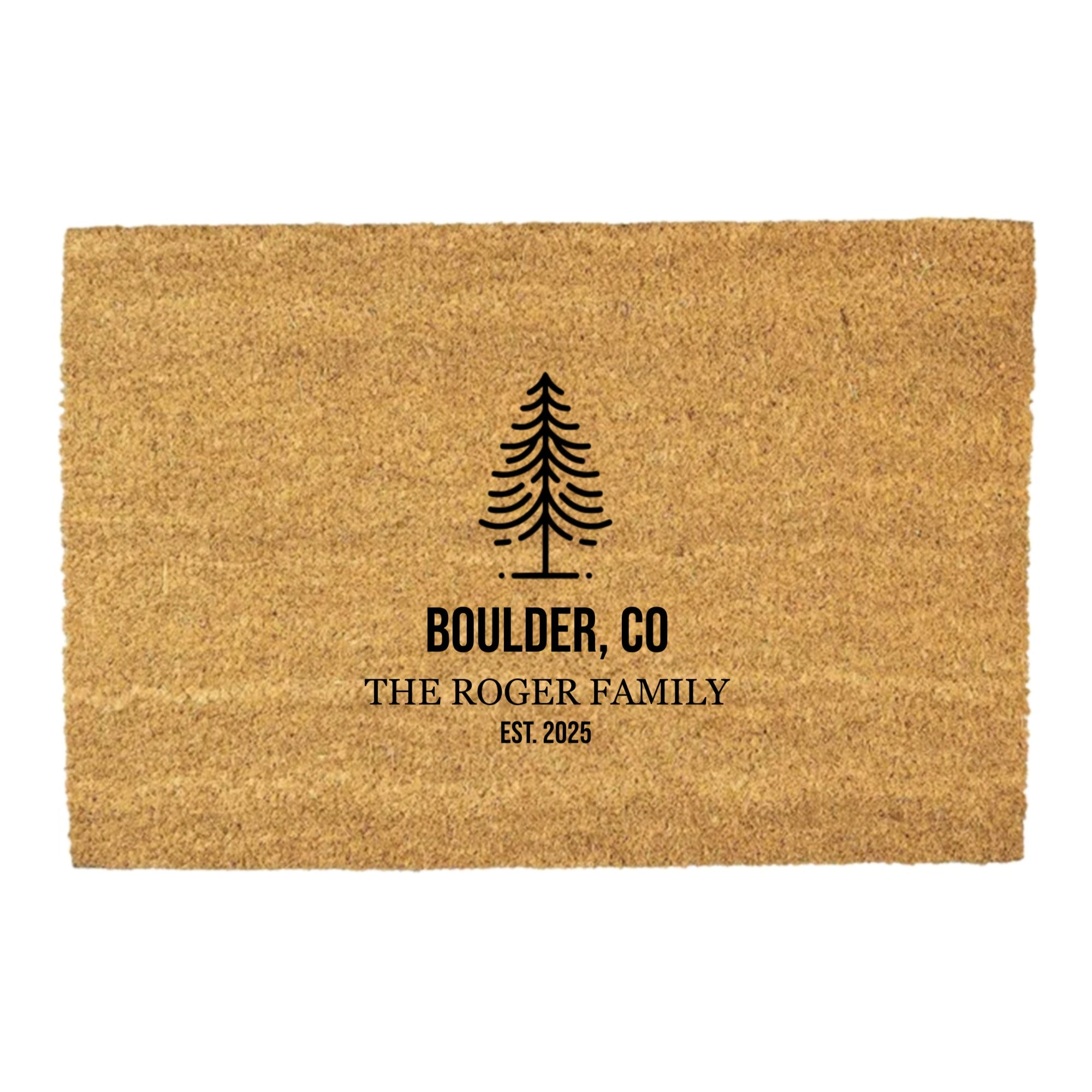 Personalized Pine Tree Doormat